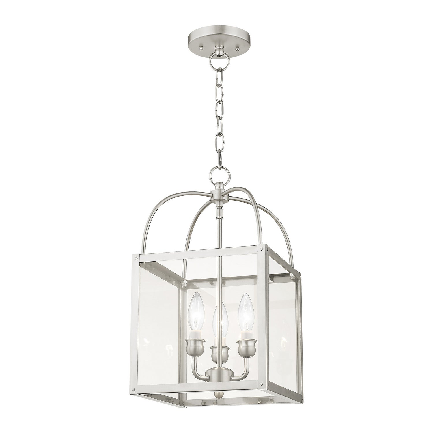 Livex Lighting - 4037-91 - Three Light Mini Pendant/Ceiling Mount - Milford - Brushed Nickel