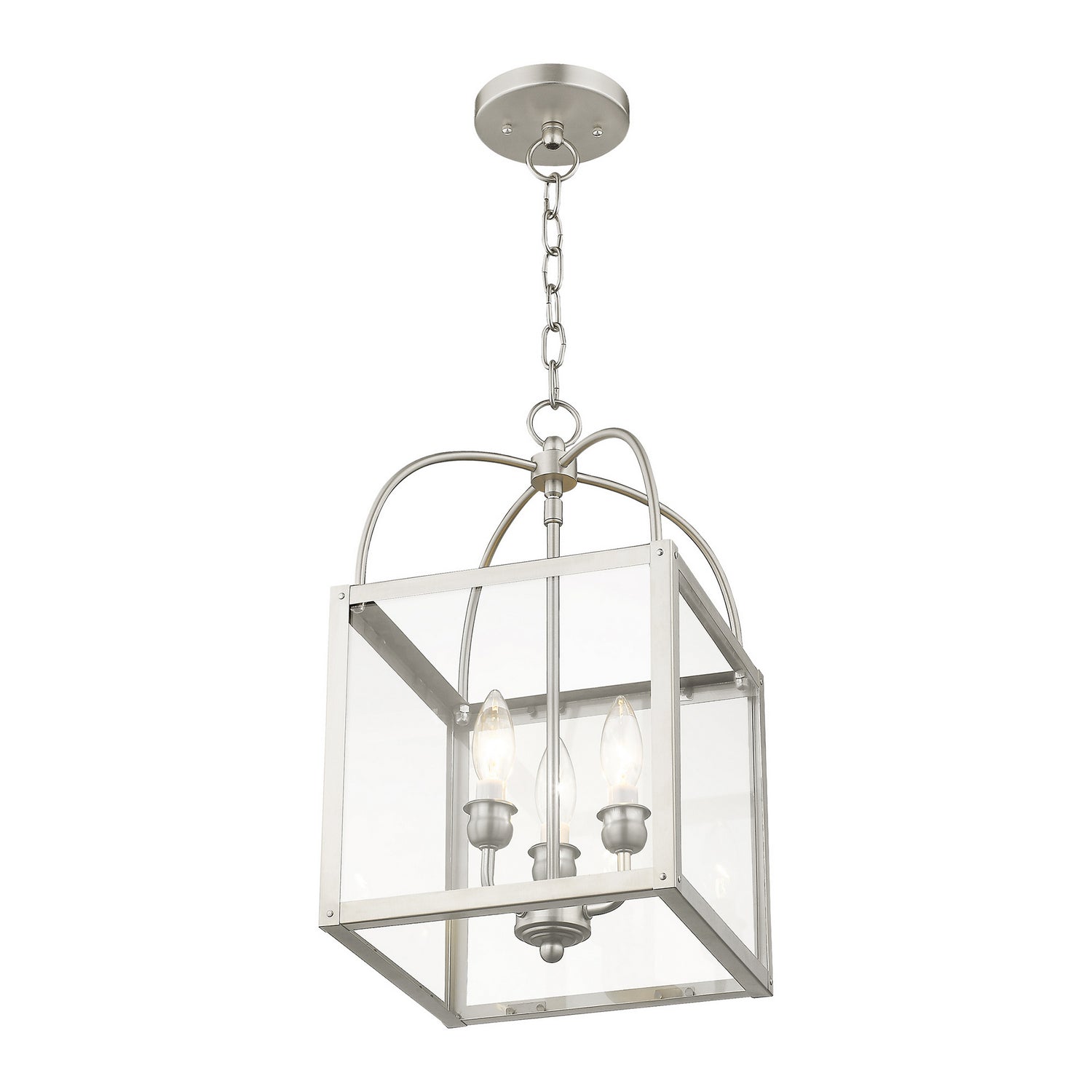Livex Lighting - 4037-91 - Three Light Mini Pendant/Ceiling Mount - Milford - Brushed Nickel