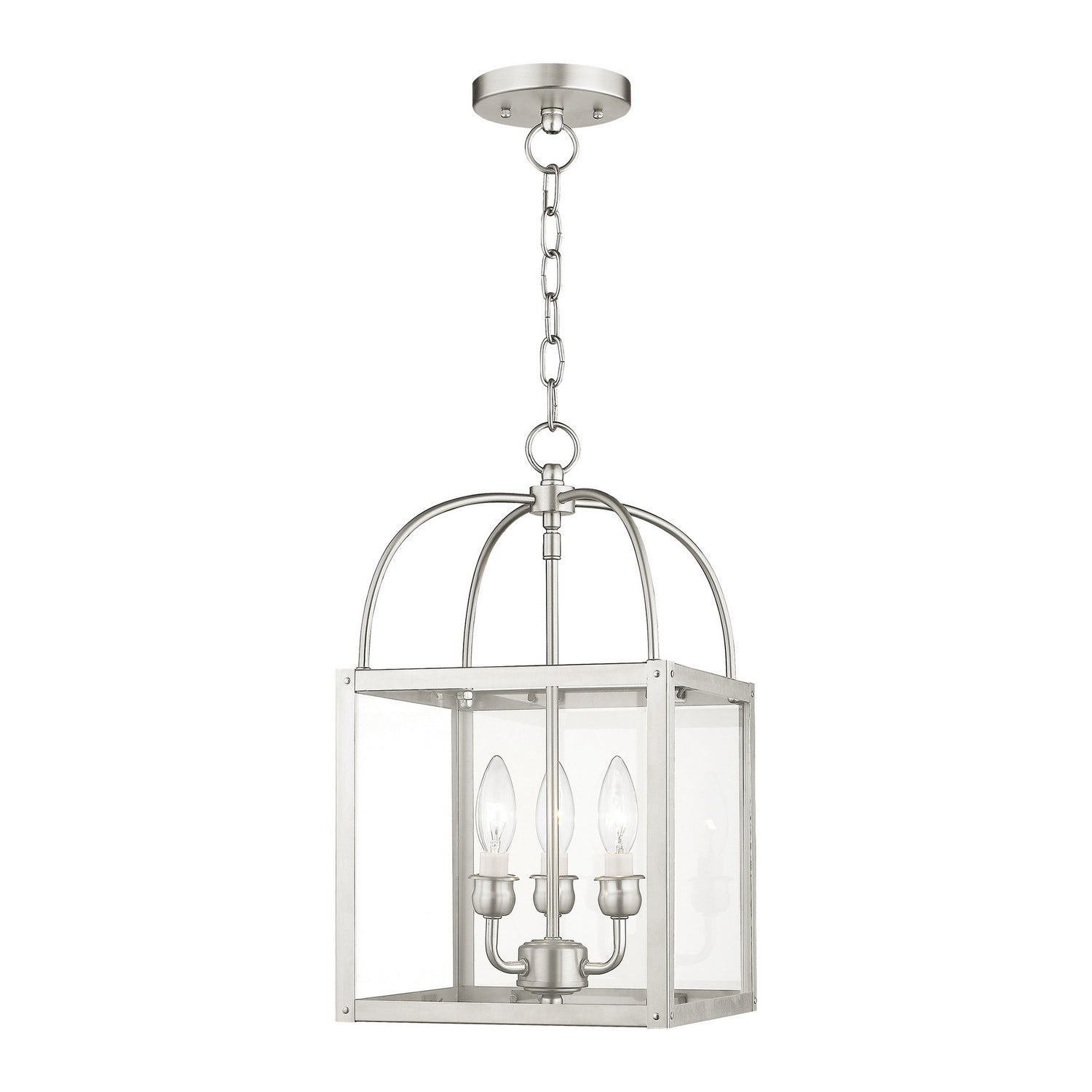 Livex Lighting - 4037-91 - Three Light Mini Pendant/Ceiling Mount - Milford - Brushed Nickel