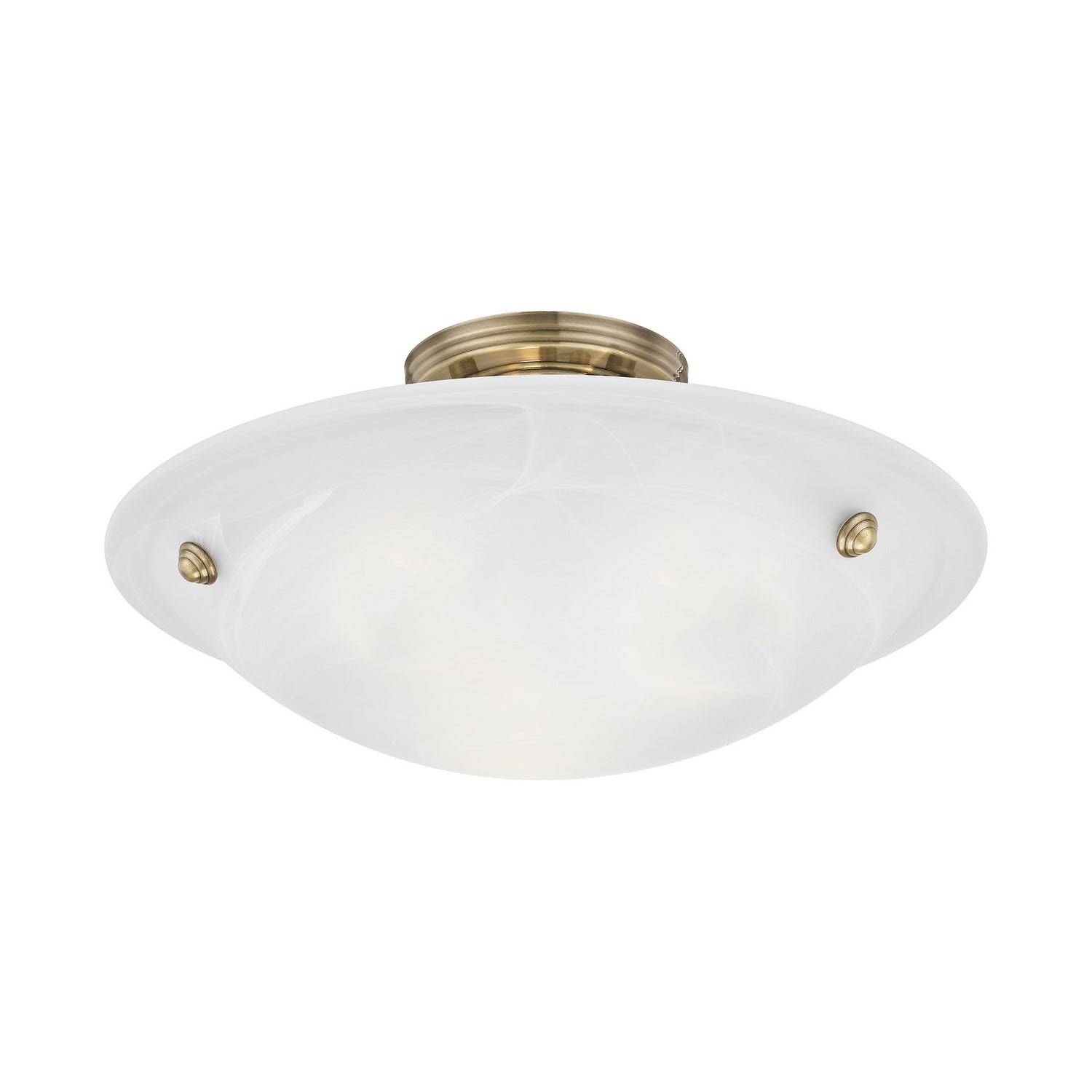 Livex Lighting - 4273-01 - Three Light Ceiling Mount - Oasis - Antique Brass