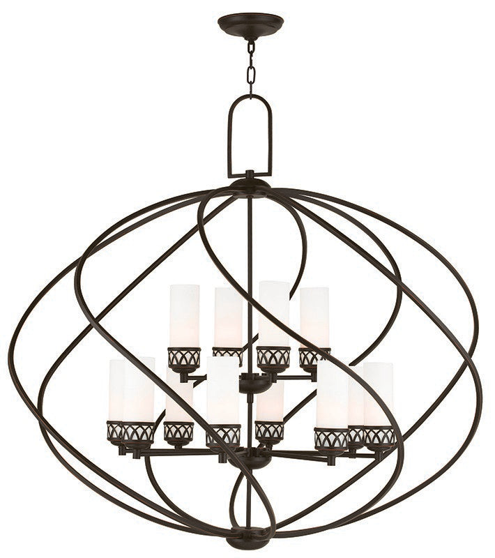 Livex Lighting - 47199-67 - 12 Light Foyer Chandelier - Westfield - Hand Applied Olde Bronze