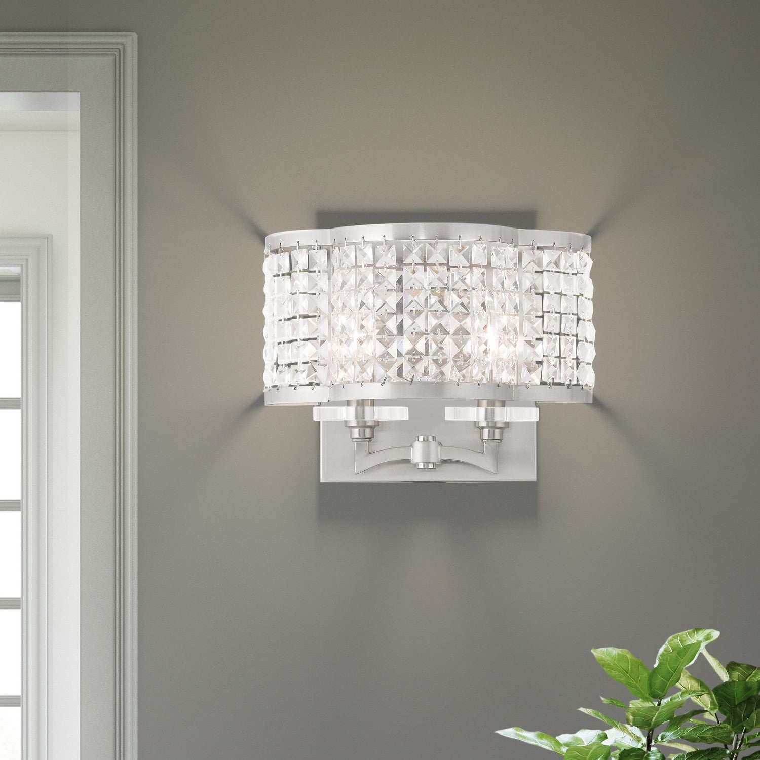 Livex Lighting - 50568-91 - Two Light Wall Sconce - Grammercy - Brushed Nickel