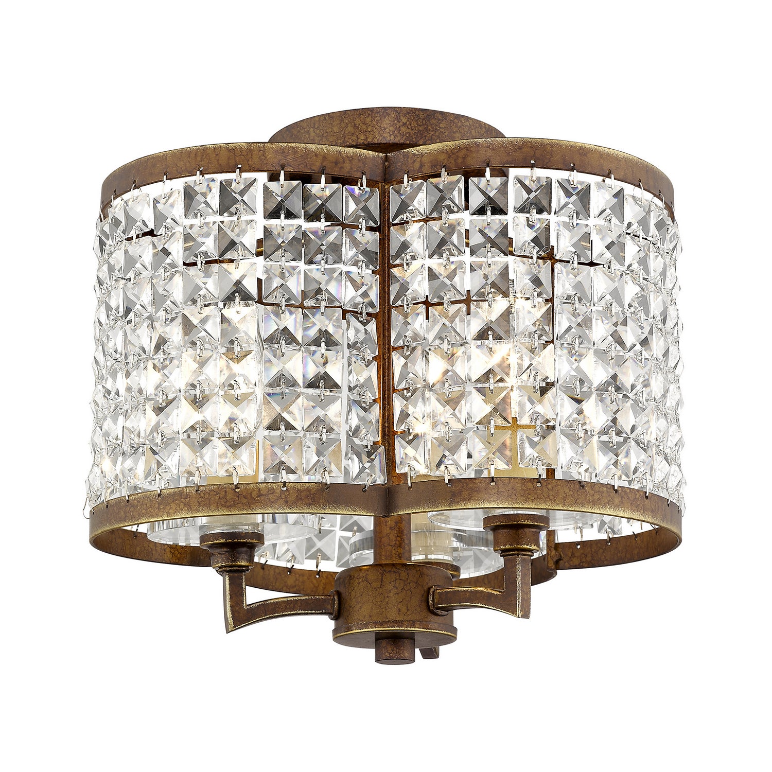 Livex Lighting - 50573-64 - Three Light Ceiling Mount - Grammercy - Hand Applied Palacial Bronze