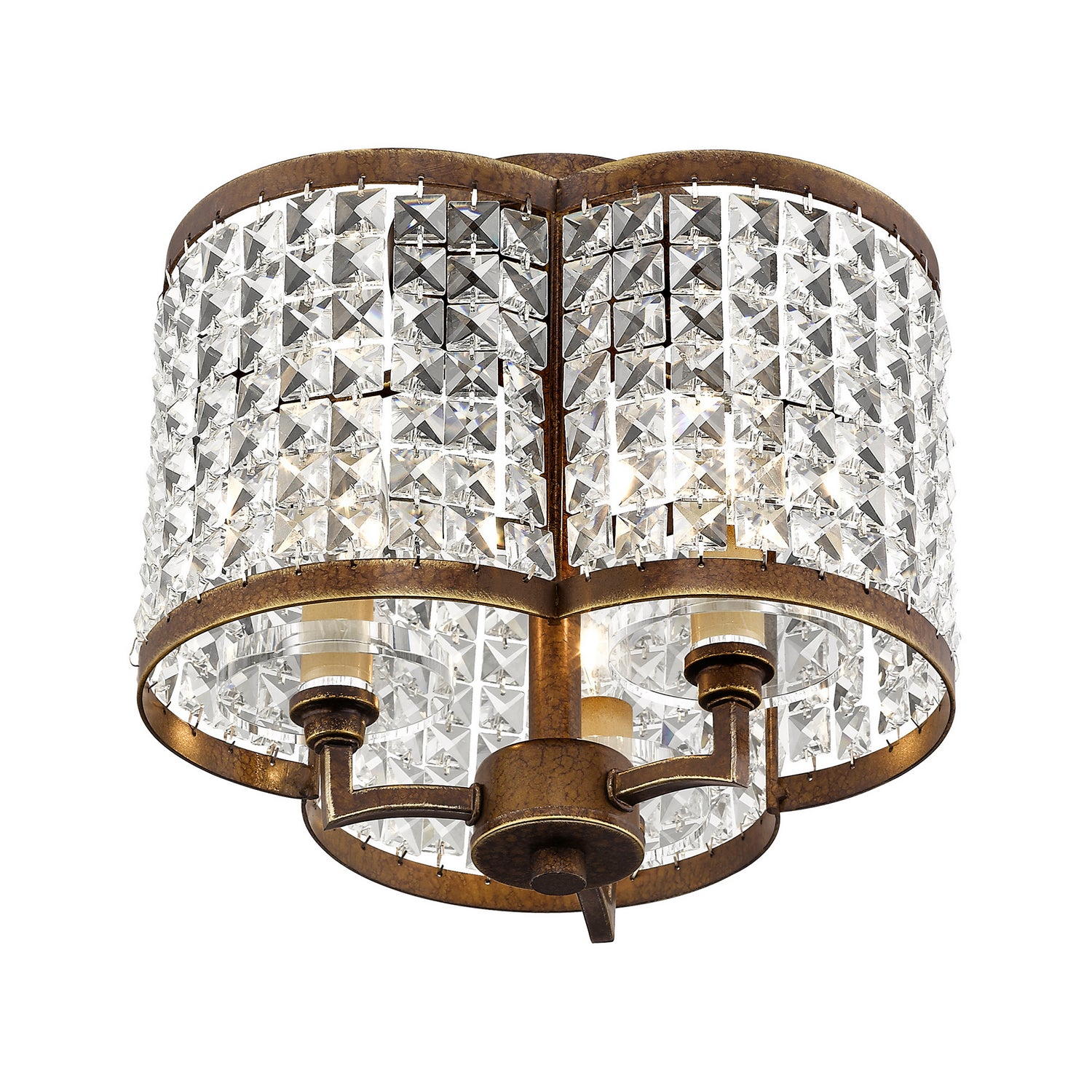 Livex Lighting - 50573-64 - Three Light Ceiling Mount - Grammercy - Hand Applied Palacial Bronze