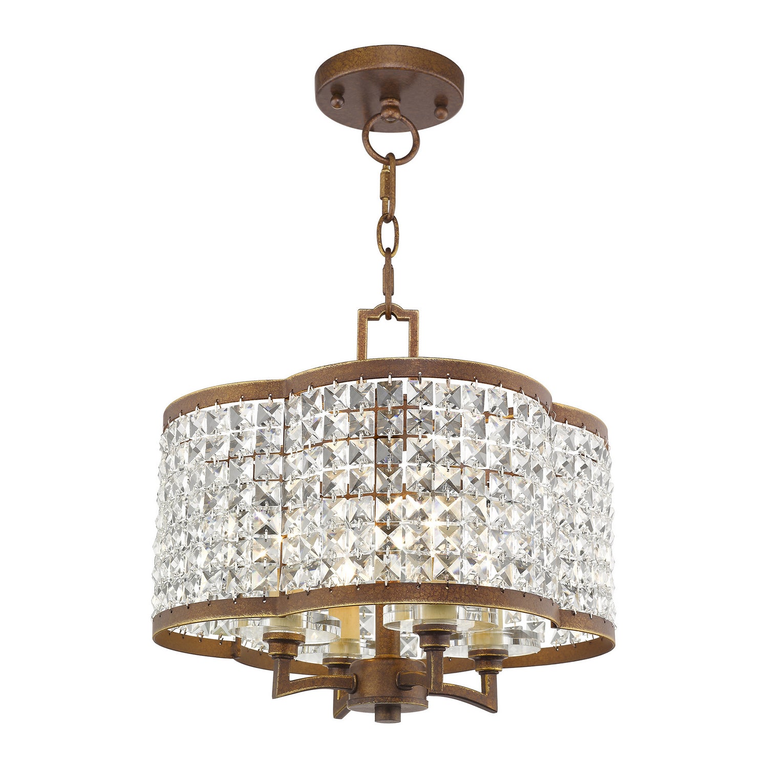 Livex Lighting - 50574-64 - Four Light Mini Chandelier/Ceiling Mount - Grammercy - Hand Applied Palacial Bronze