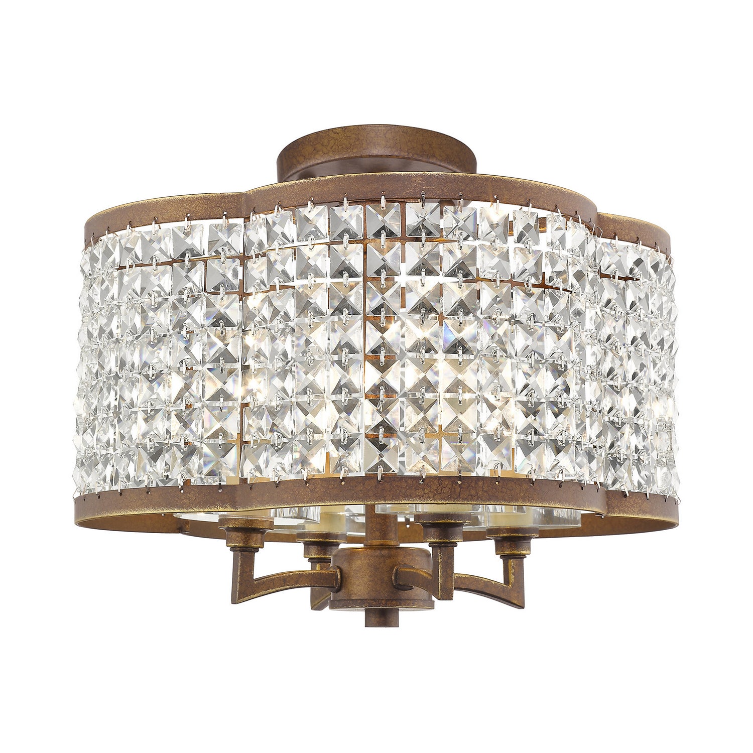 Livex Lighting - 50574-64 - Four Light Mini Chandelier/Ceiling Mount - Grammercy - Hand Applied Palacial Bronze
