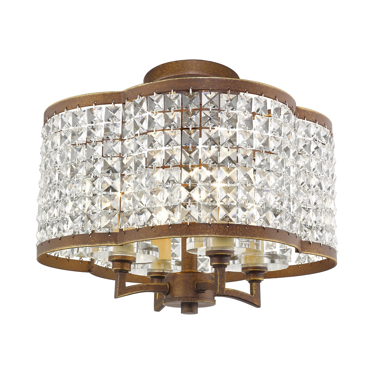 Livex Lighting - 50574-64 - Four Light Mini Chandelier/Ceiling Mount - Grammercy - Hand Applied Palacial Bronze