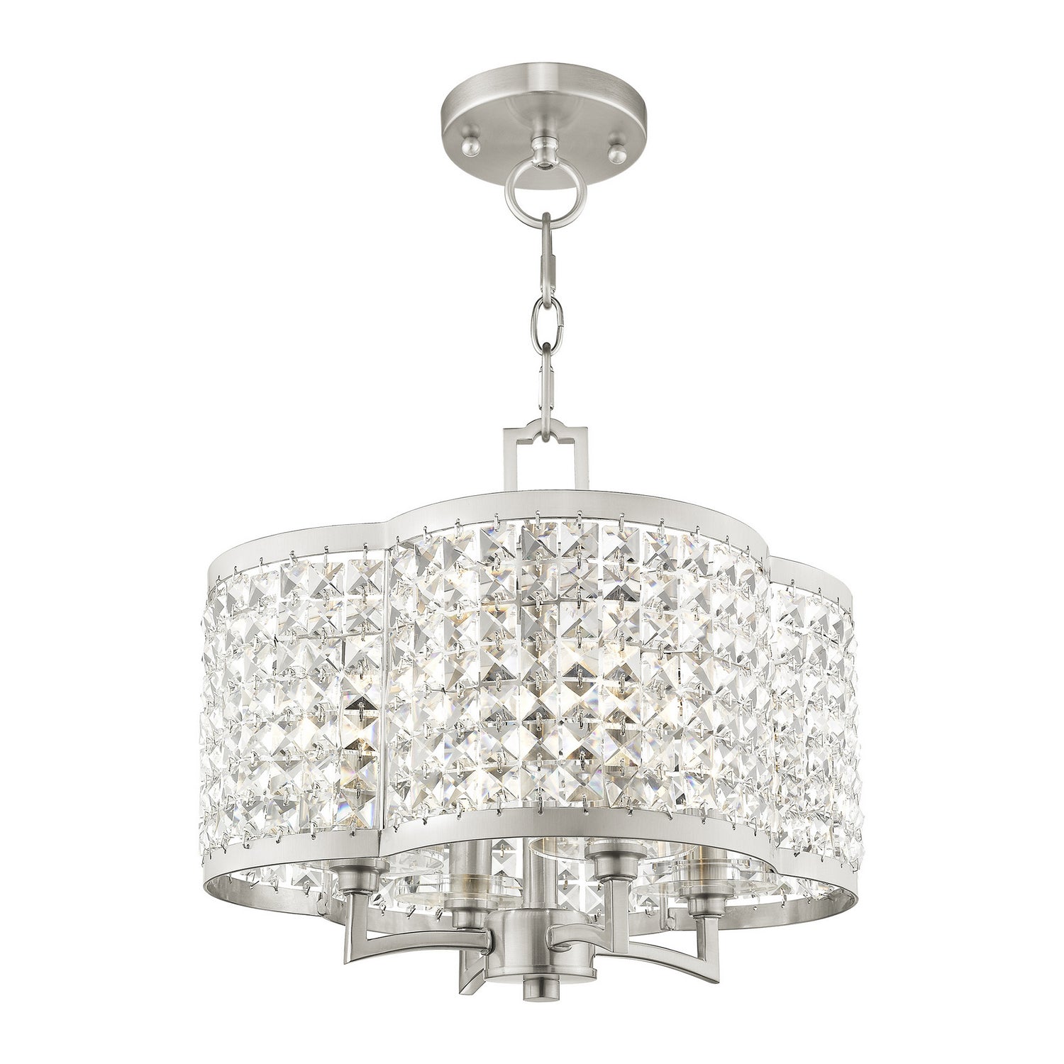 Livex Lighting - 50574-91 - Four Light Mini Chandelier/Ceiling Mount - Grammercy - Brushed Nickel