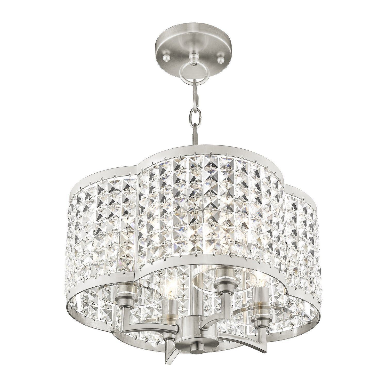 Livex Lighting - 50574-91 - Four Light Mini Chandelier/Ceiling Mount - Grammercy - Brushed Nickel
