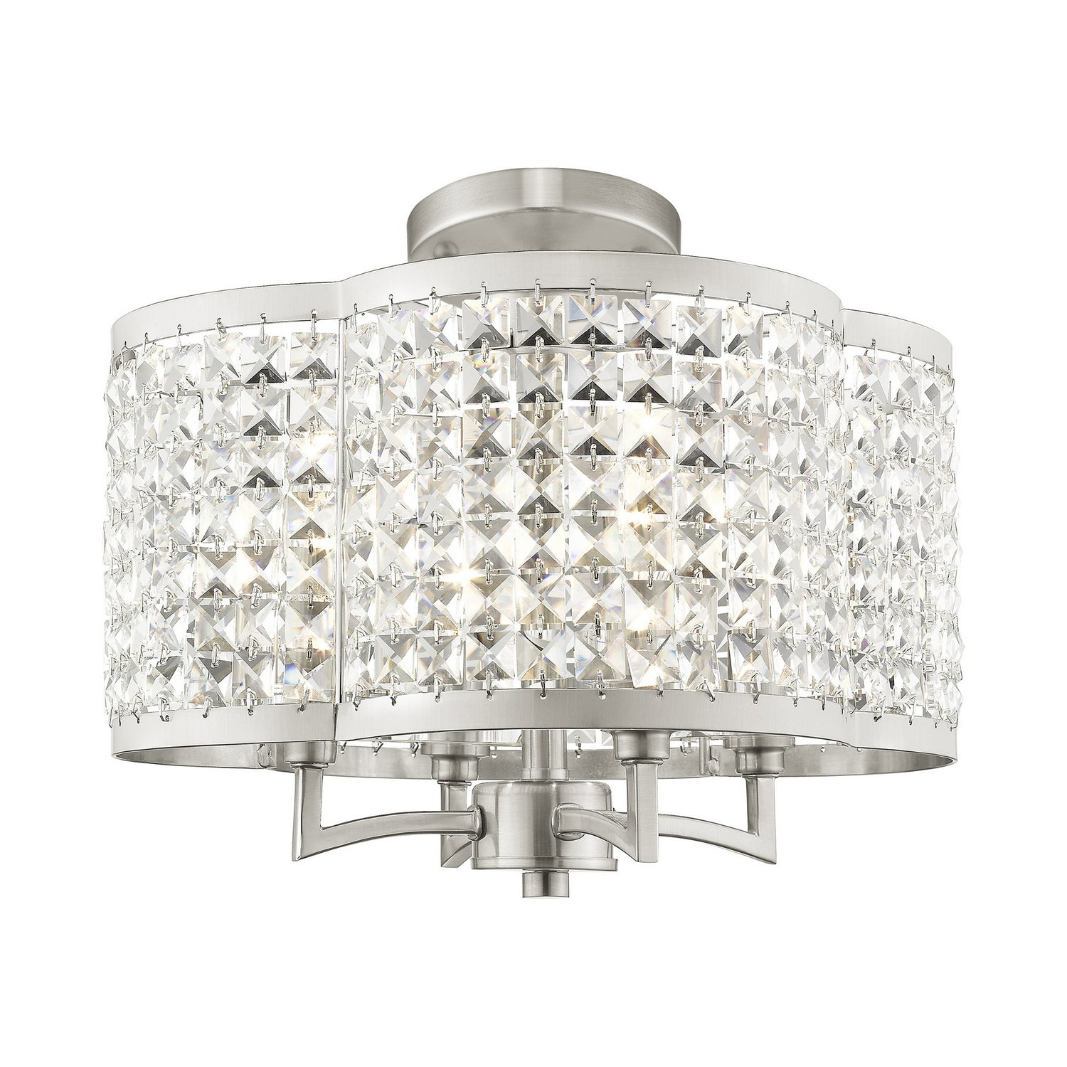 Livex Lighting - 50574-91 - Four Light Mini Chandelier/Ceiling Mount - Grammercy - Brushed Nickel