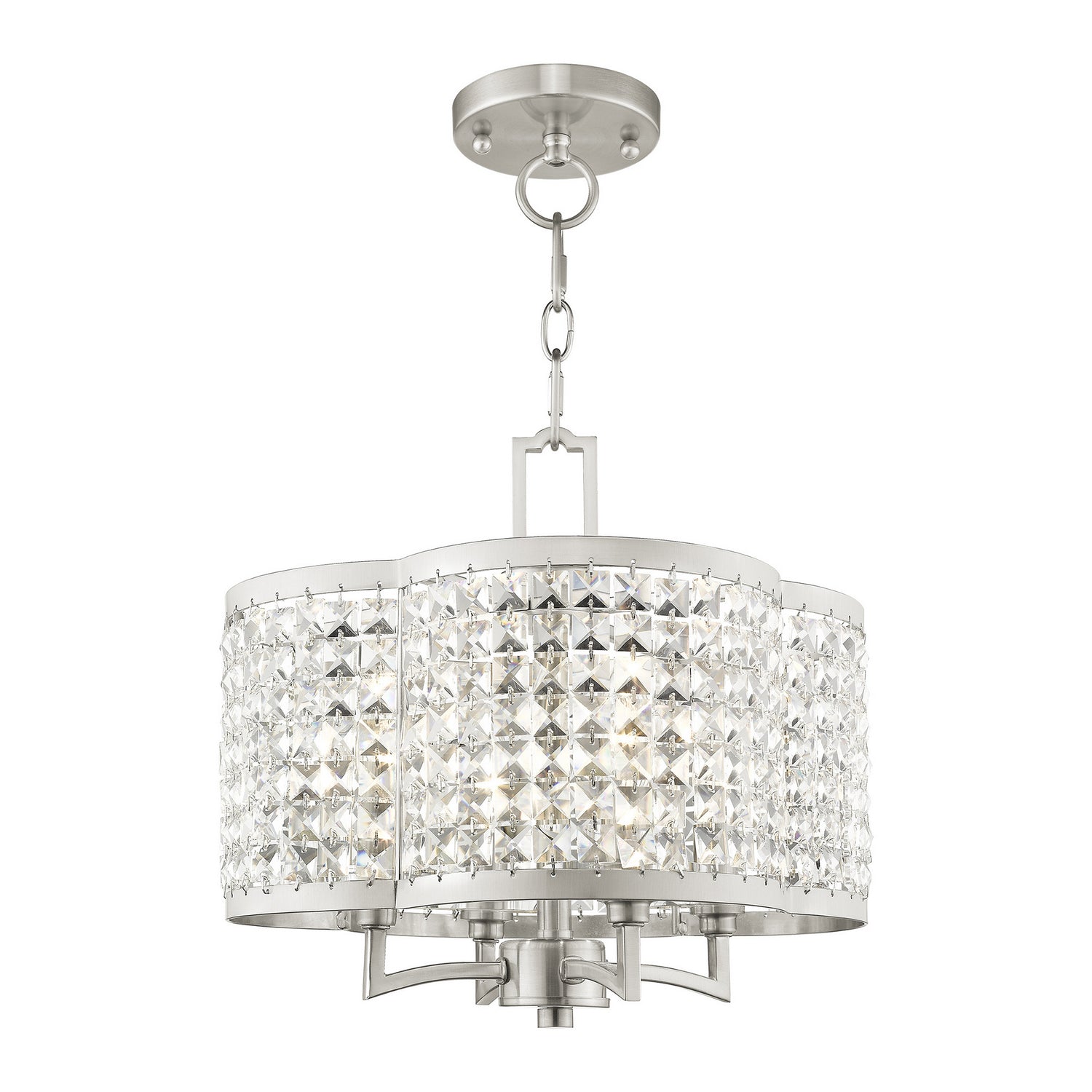 Livex Lighting - 50574-91 - Four Light Mini Chandelier/Ceiling Mount - Grammercy - Brushed Nickel