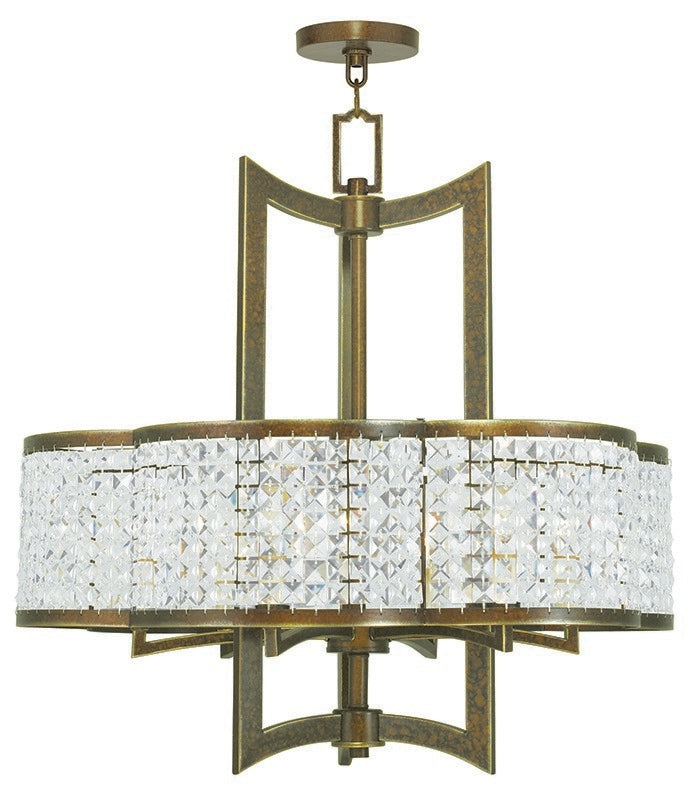 Livex Lighting - 50576-64 - Six Light Chandelier - Grammercy - Hand Applied Palacial Bronze