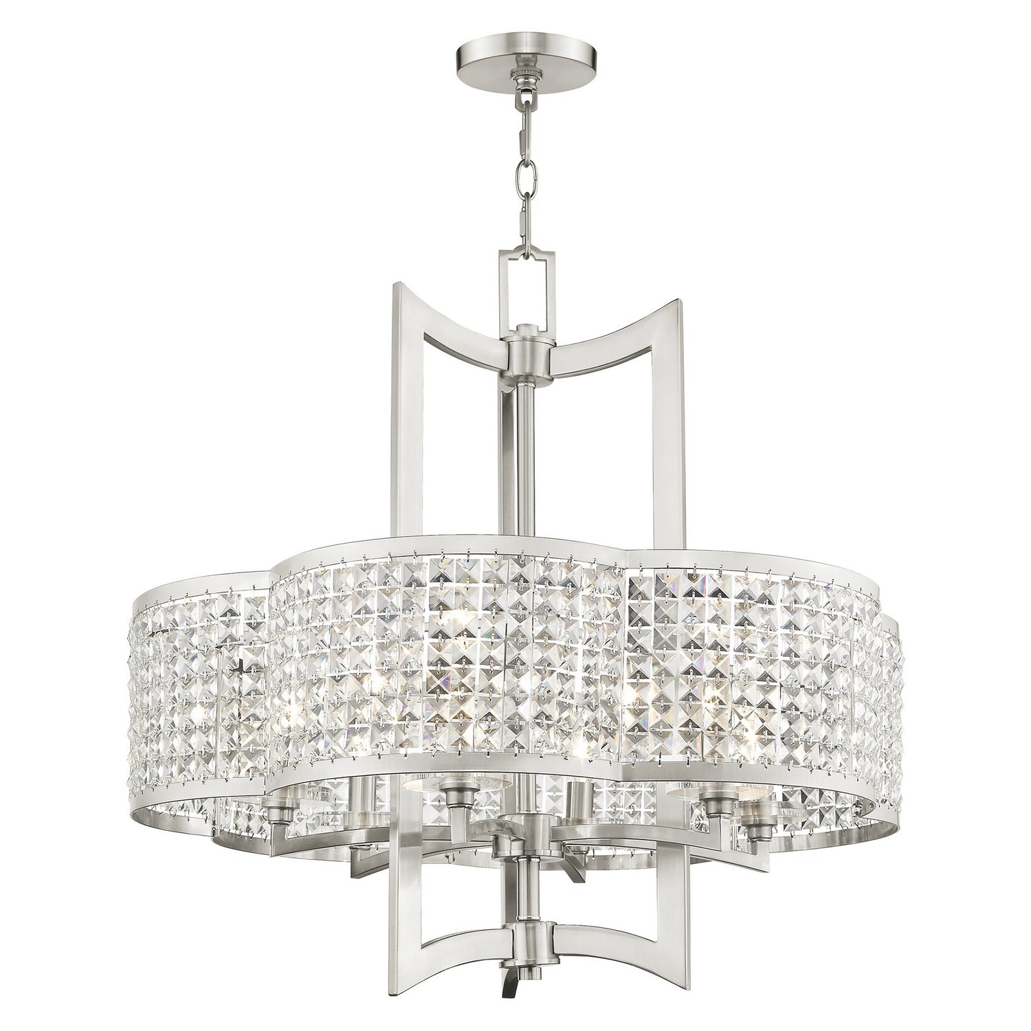 Livex Lighting - 50576-91 - Six Light Chandelier - Grammercy - Brushed Nickel