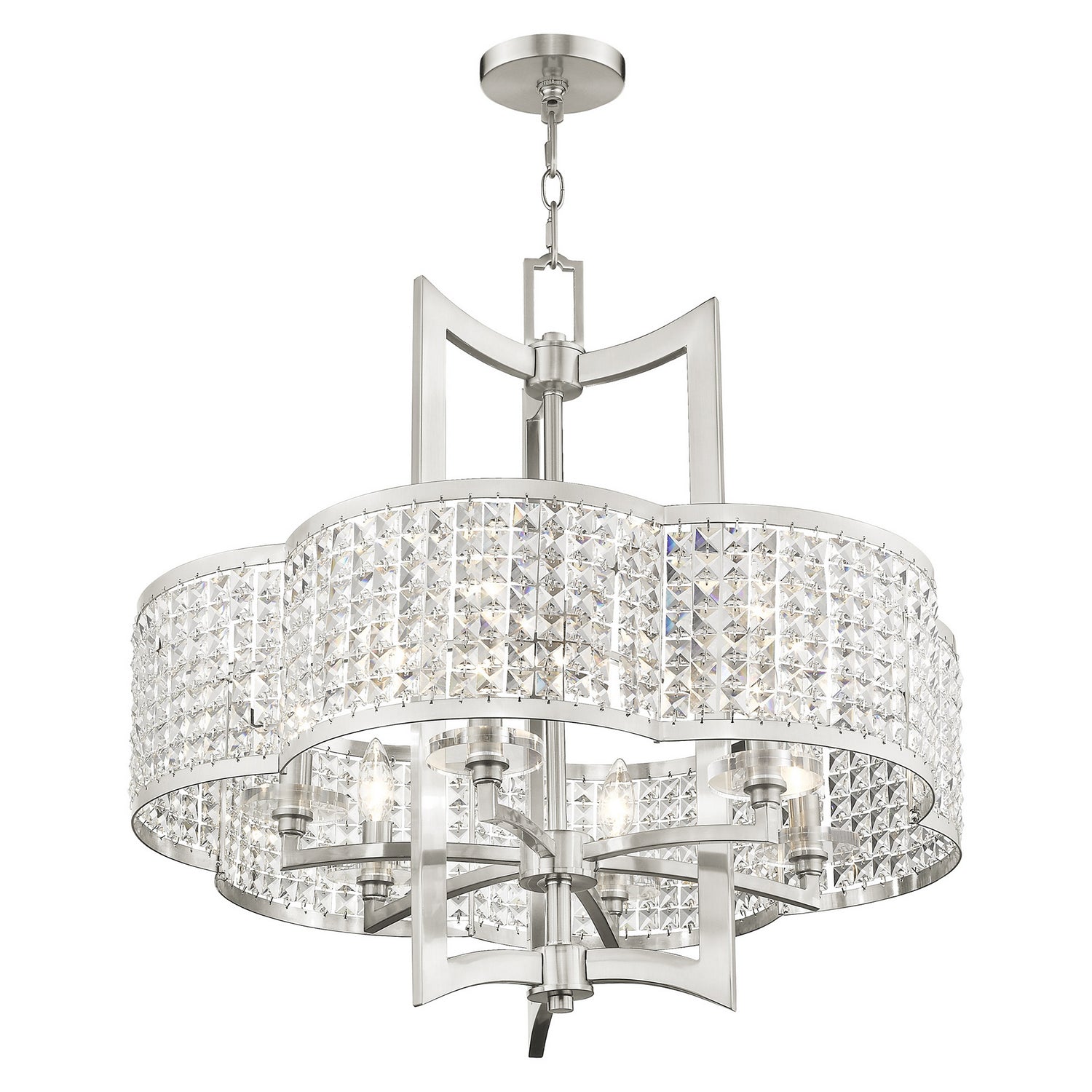 Livex Lighting - 50576-91 - Six Light Chandelier - Grammercy - Brushed Nickel