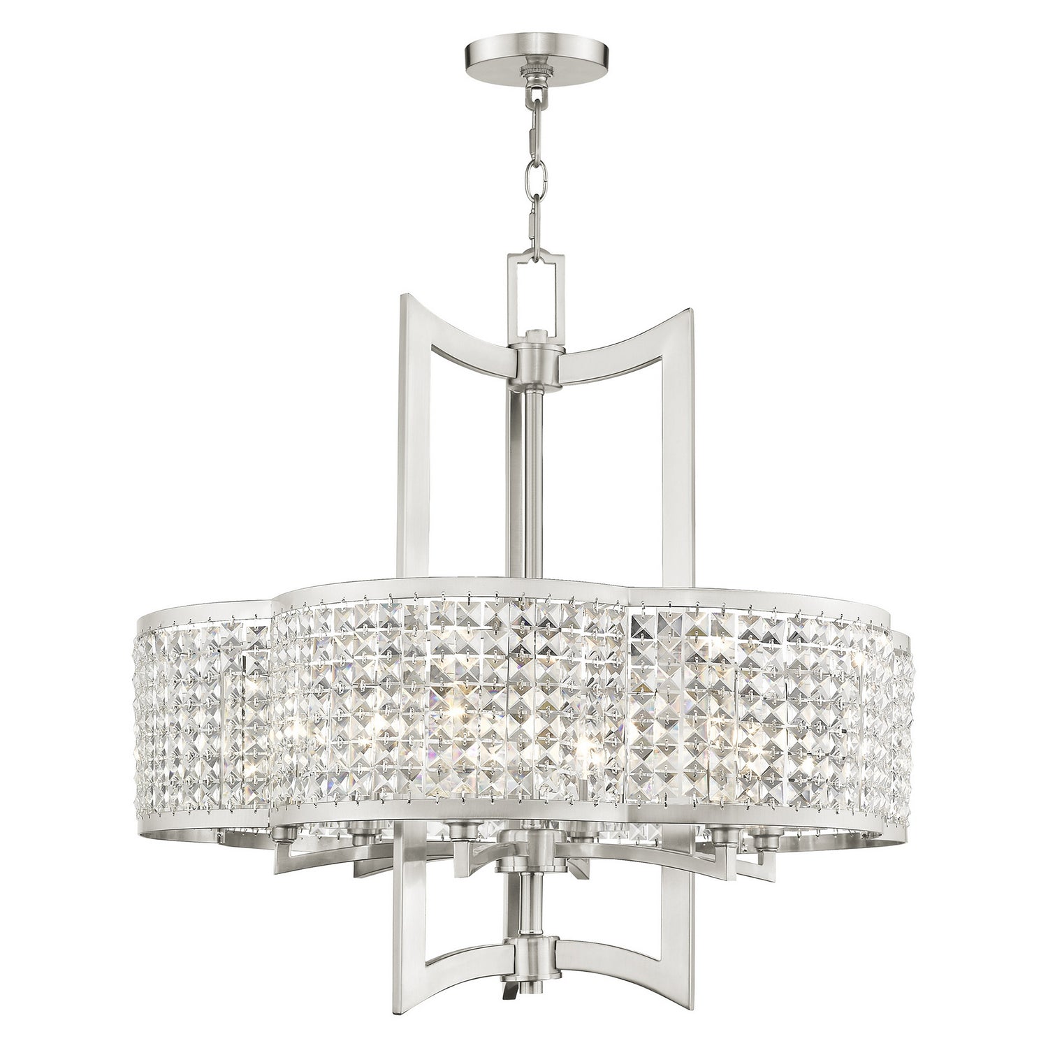 Livex Lighting - 50576-91 - Six Light Chandelier - Grammercy - Brushed Nickel
