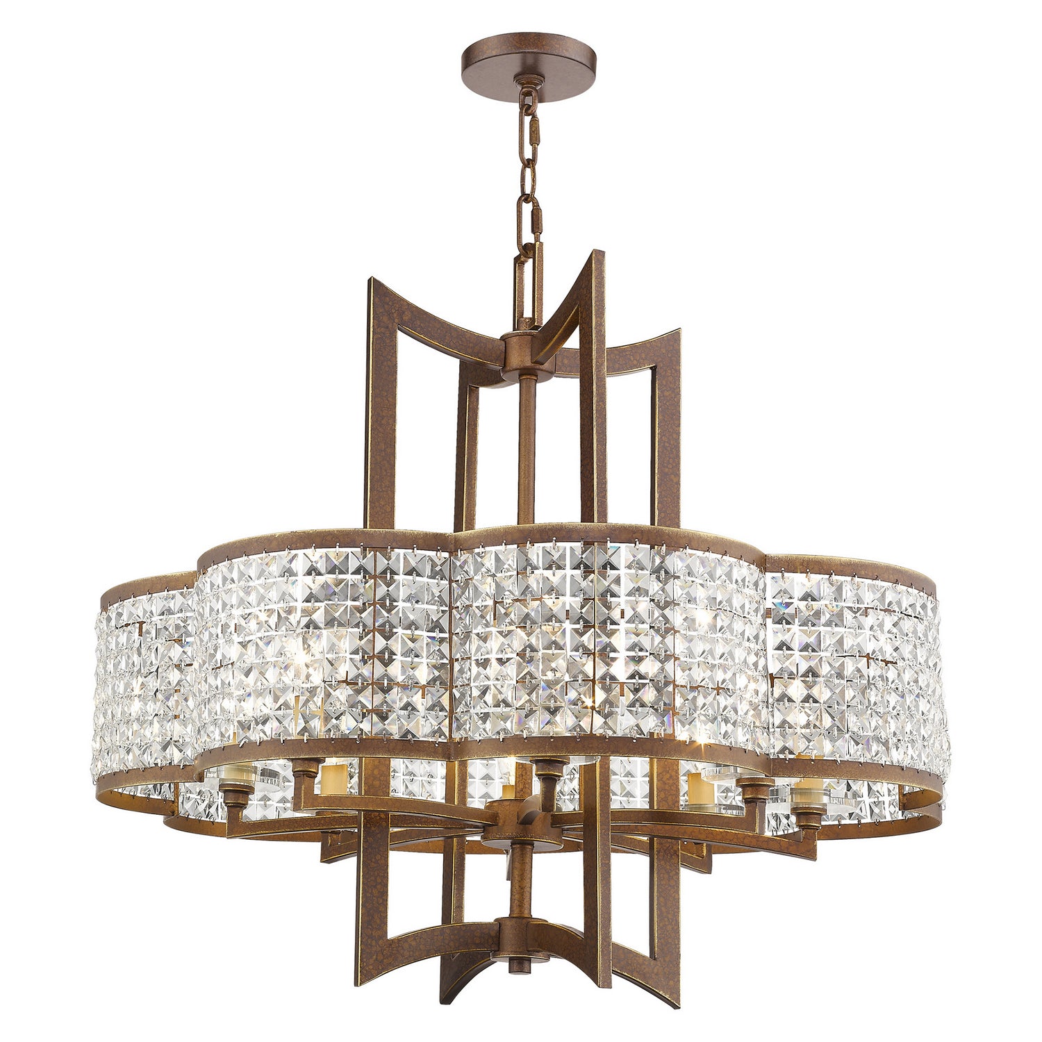 Livex Lighting - 50578-64 - Eight Light Chandelier - Grammercy - Hand Applied Palacial Bronze