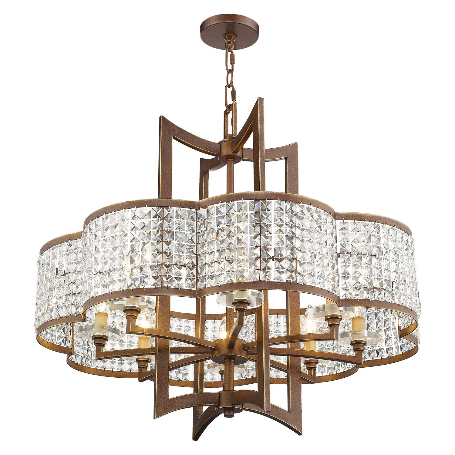 Livex Lighting - 50578-64 - Eight Light Chandelier - Grammercy - Hand Applied Palacial Bronze