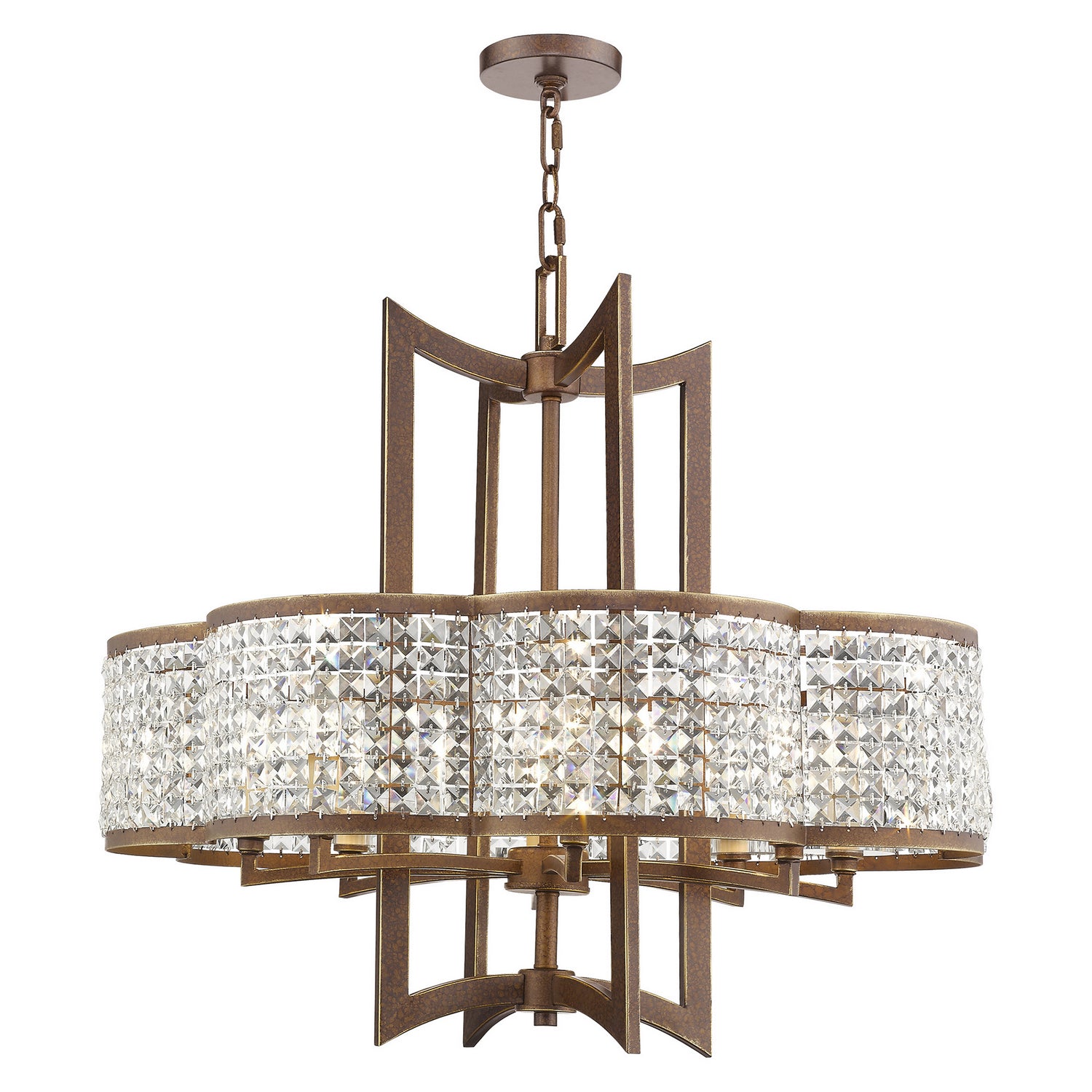 Livex Lighting - 50578-64 - Eight Light Chandelier - Grammercy - Hand Applied Palacial Bronze