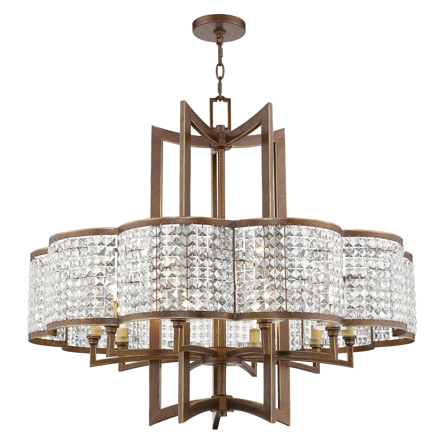 Livex Lighting - 50579-64 - Ten Light Chandelier - Grammercy - Hand Applied Palacial Bronze