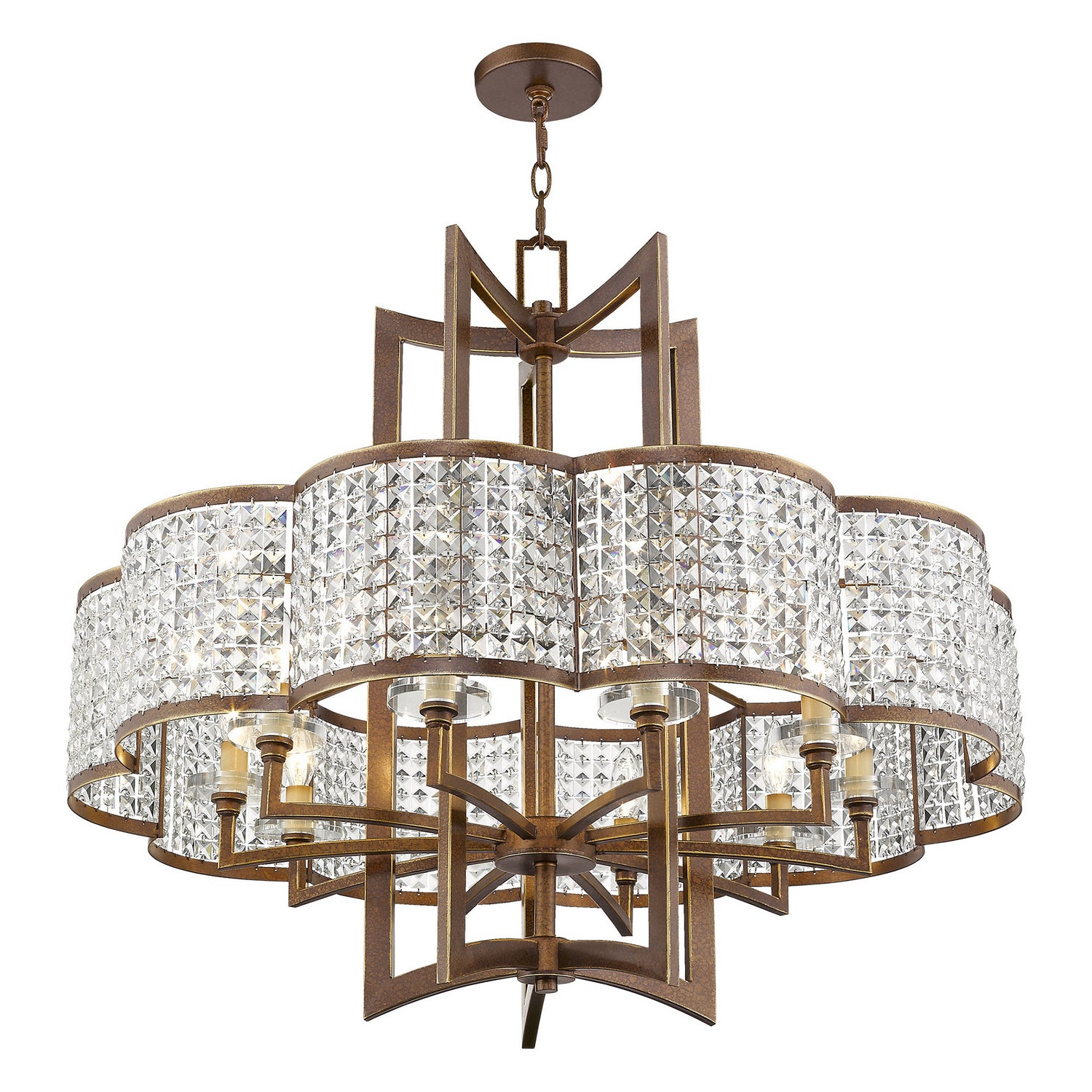 Livex Lighting - 50579-64 - Ten Light Chandelier - Grammercy - Hand Applied Palacial Bronze