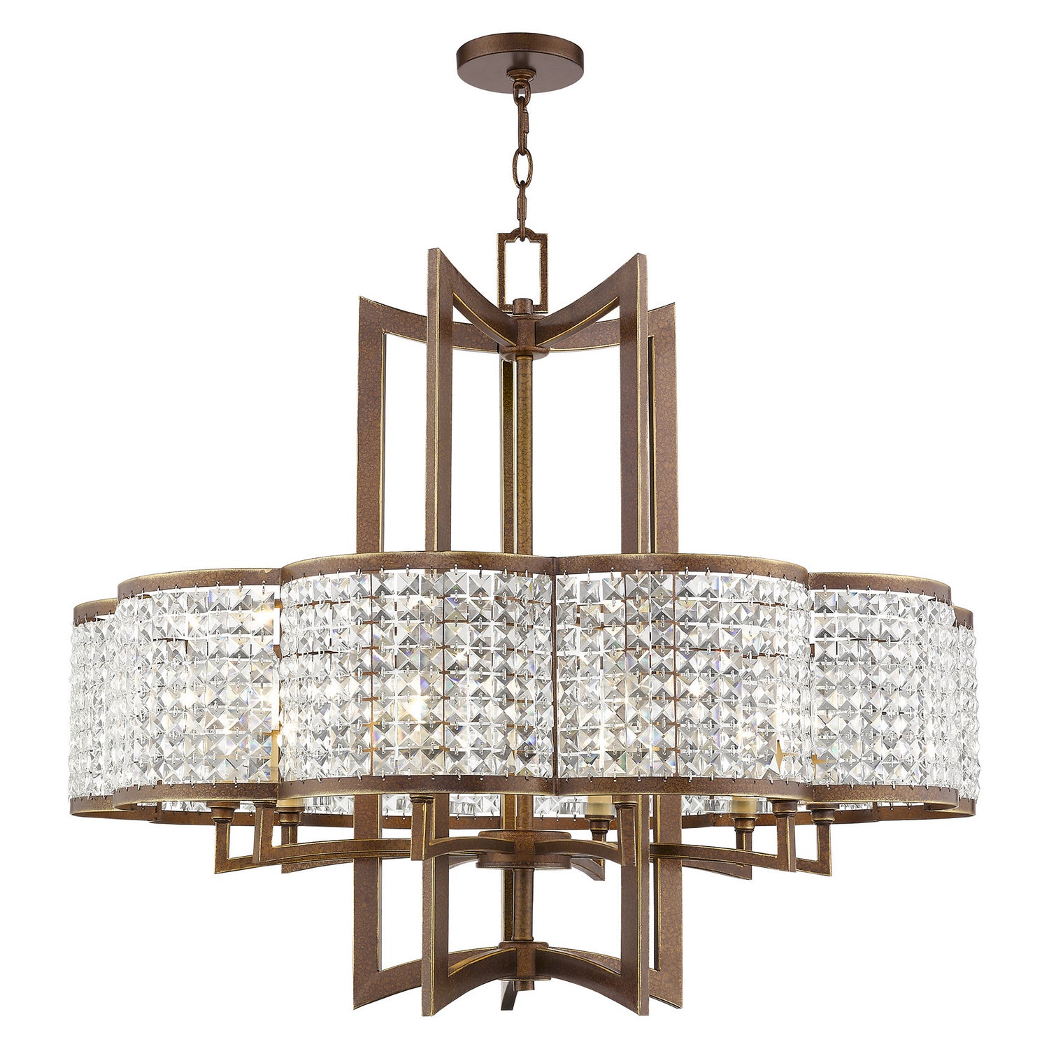 Livex Lighting - 50579-64 - Ten Light Chandelier - Grammercy - Hand Applied Palacial Bronze