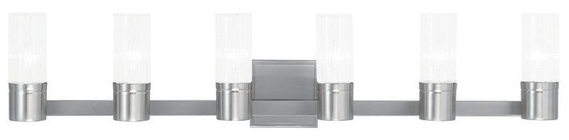 Livex Lighting - 50685-91 - Six Light Bath Vanity - Midtown - Brushed Nickel