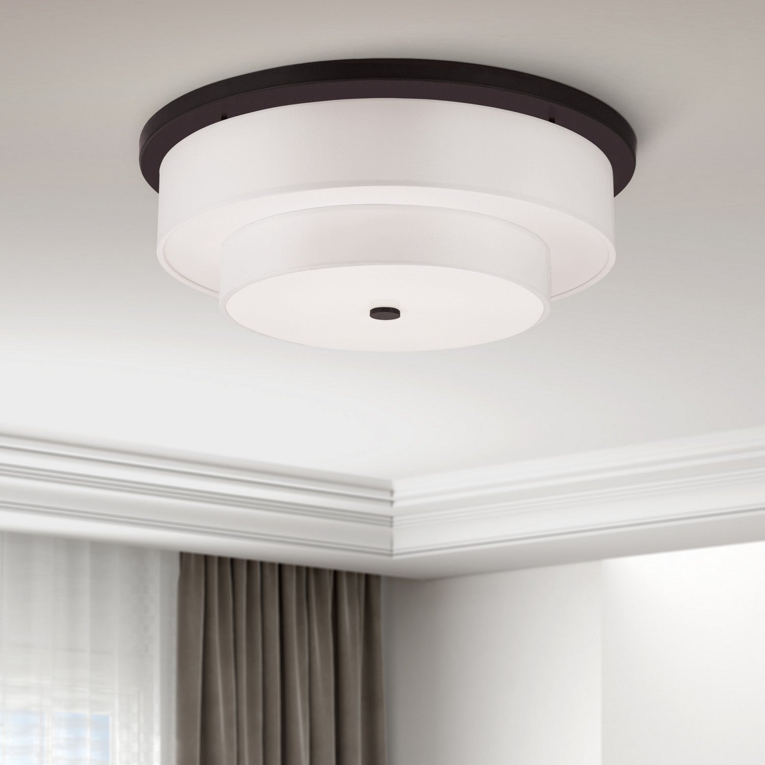 Livex Lighting - 50867-07 - Five Light Ceiling Mount - Meridian - Bronze