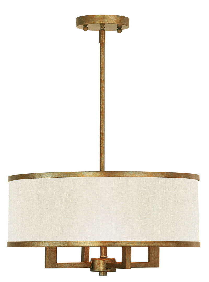 Livex Lighting - 62613-48 - Four Light Chandelier - Park Ridge - Hand Applied Antique Gold Leaf