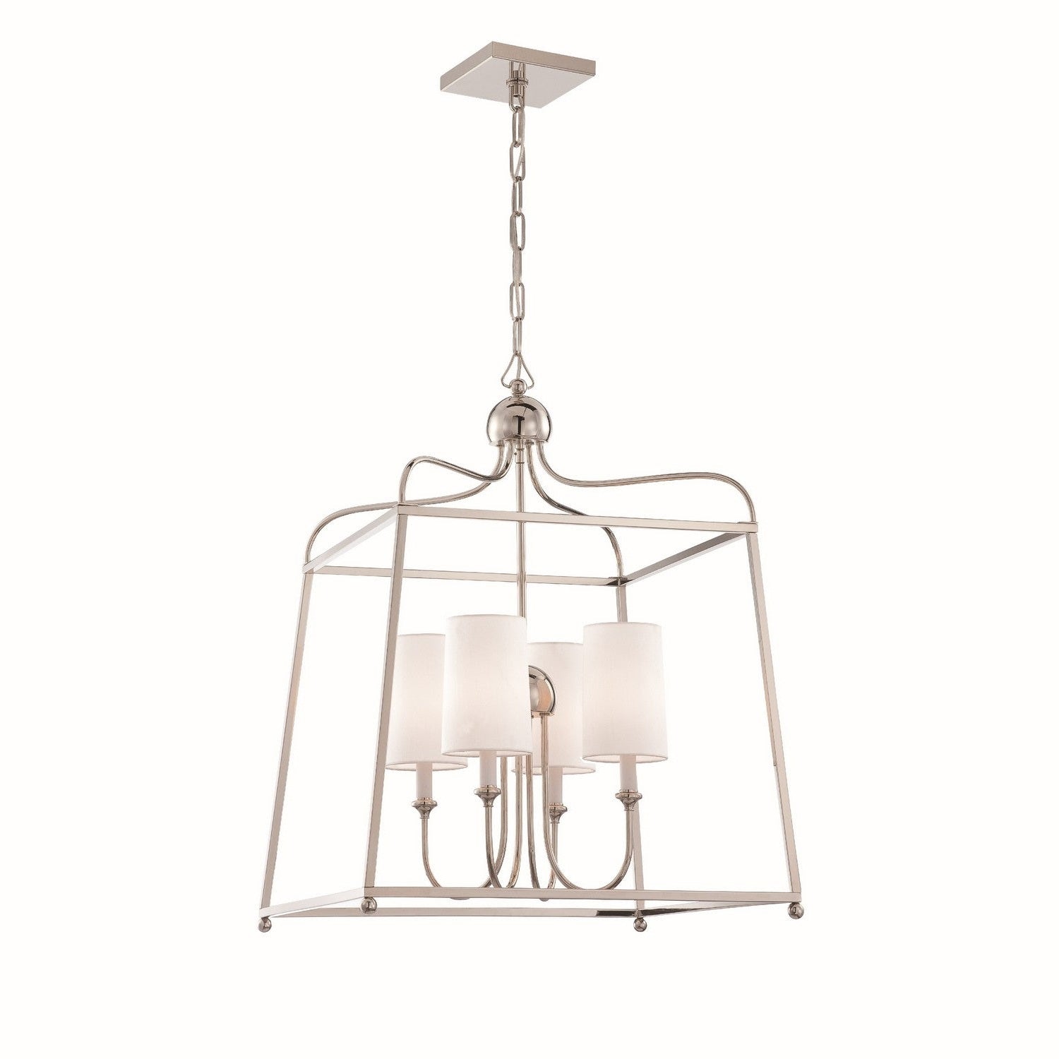 Crystorama - 2244-PN - Four Light Chandelier - Sylvan - Polished Nickel