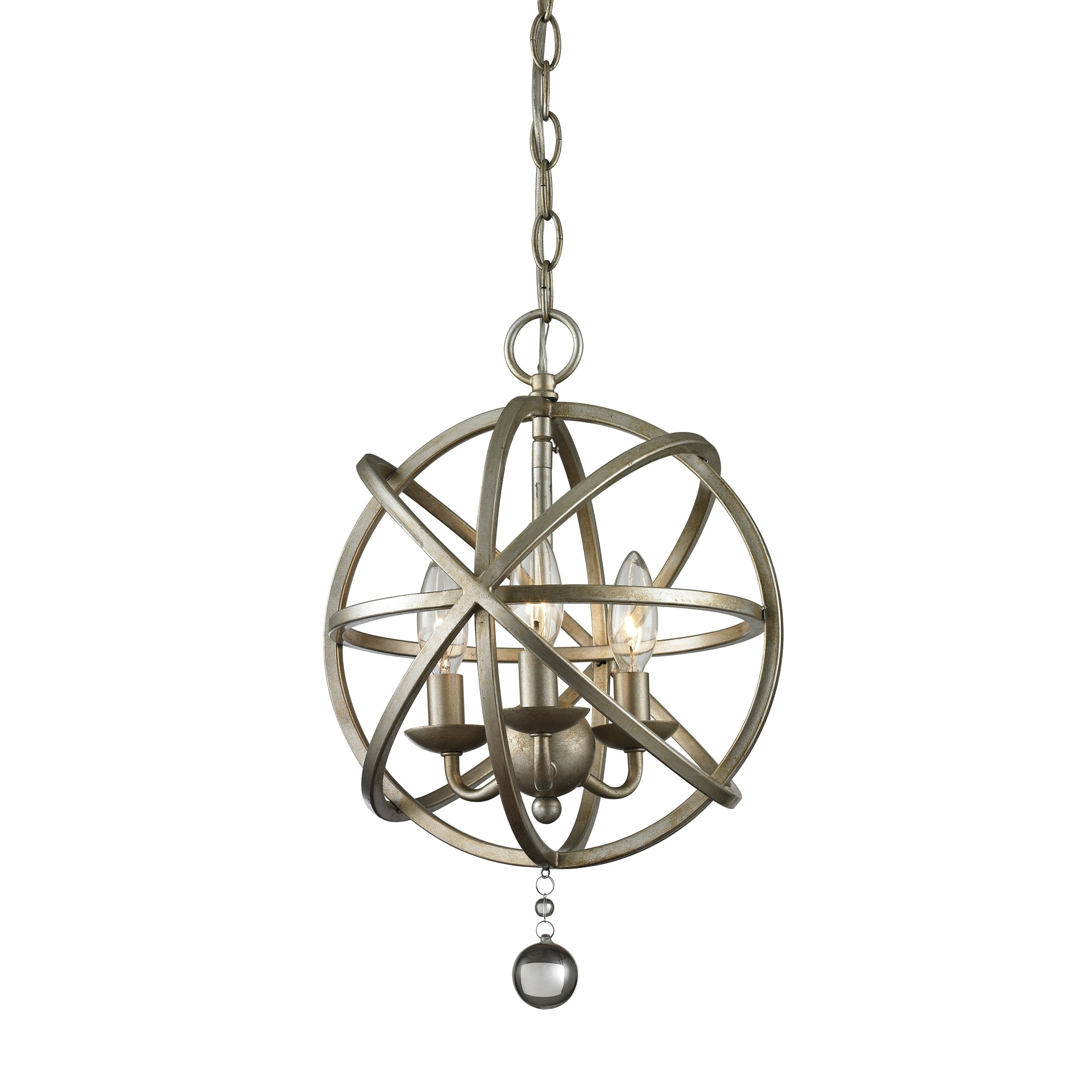 Z-Lite - 415-12 - Three Light Chandelier - Acadia - Antique Silver