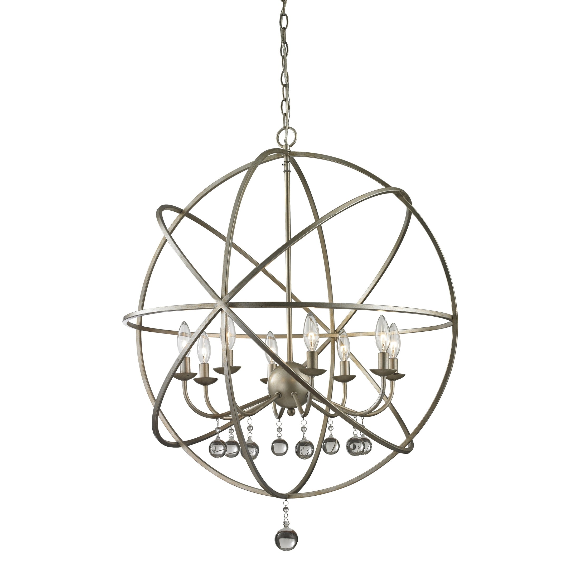 Z-Lite - 415-30 - Eight Light Chandelier - Acadia - Antique Silver
