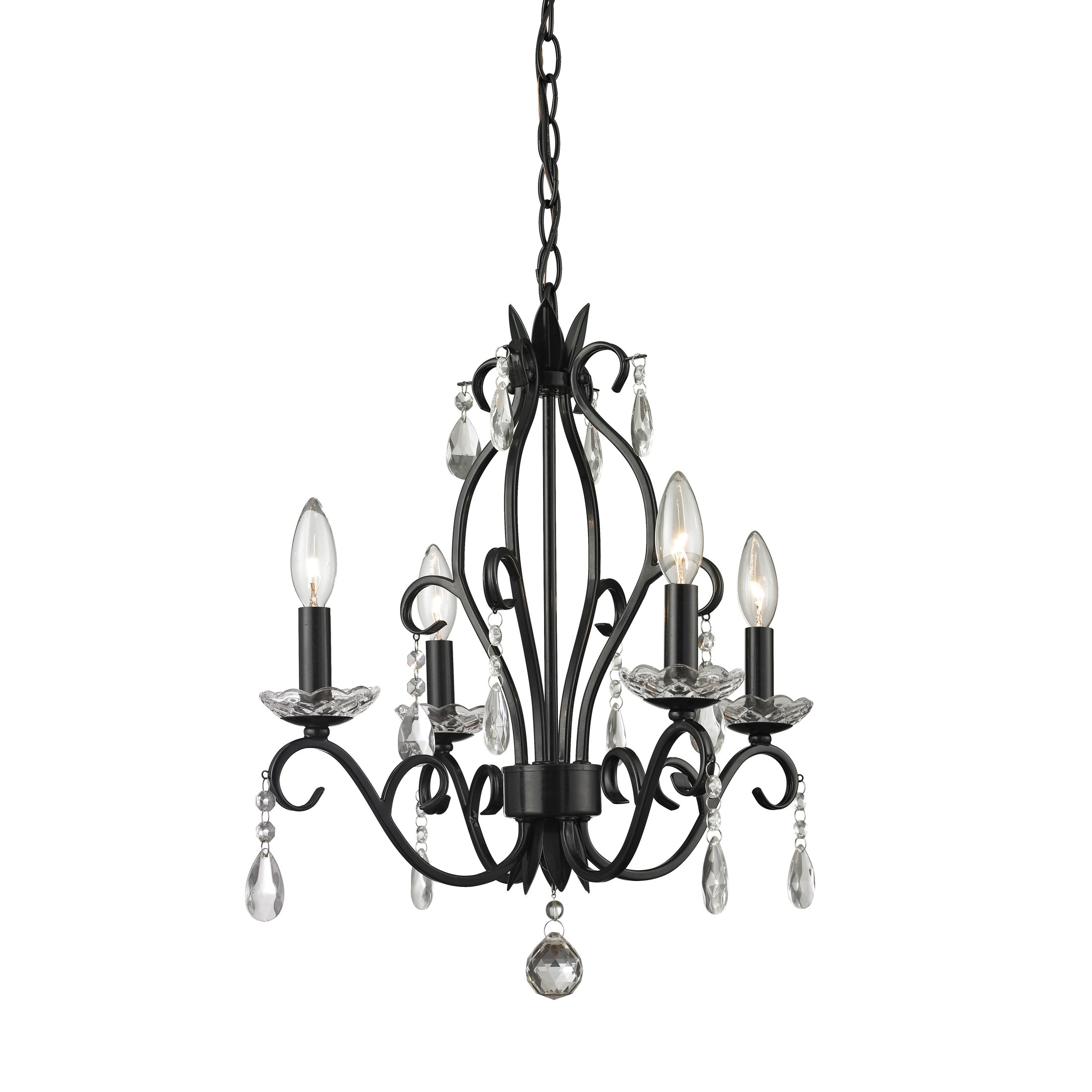 Z-Lite - 425MB - Four Light Chandelier - Princess Chandeliers - Matte Black