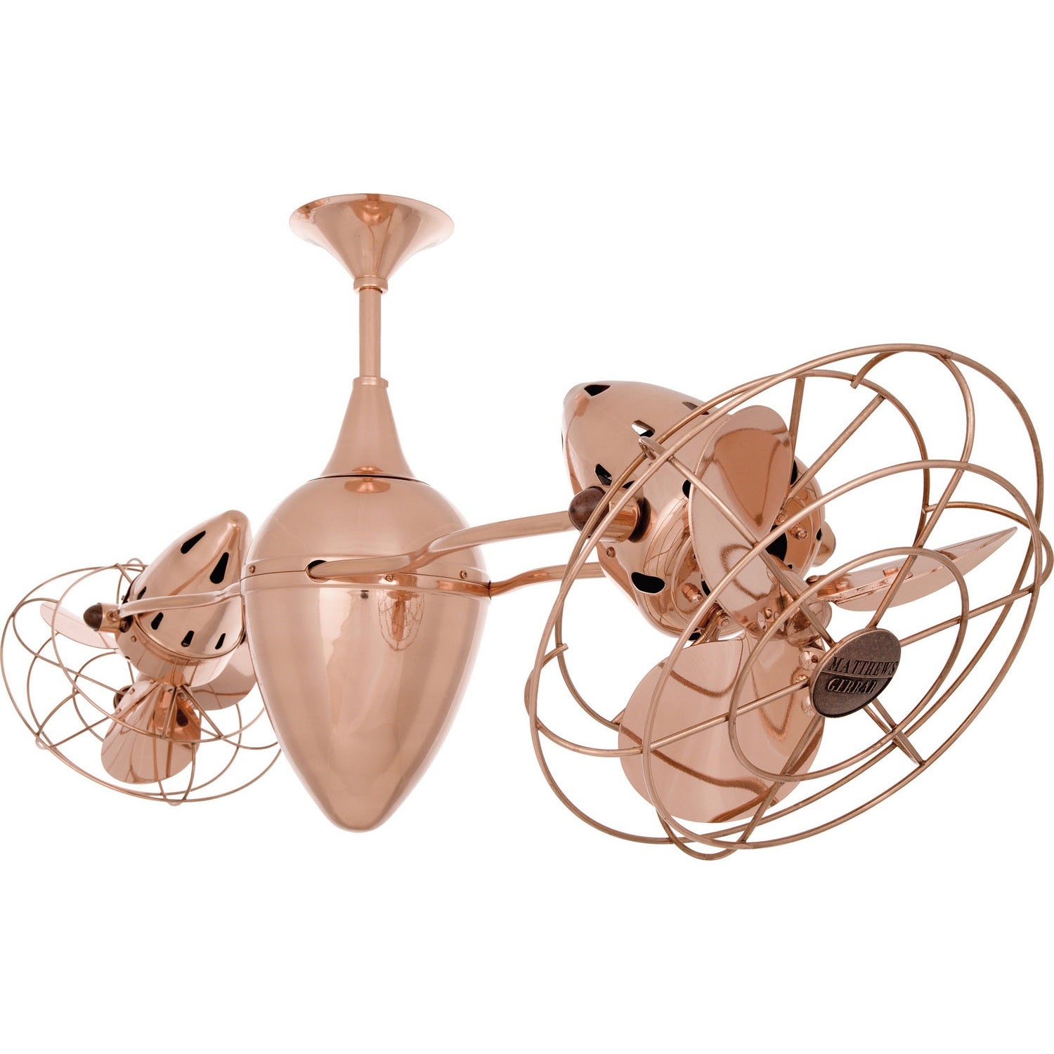 Matthews Fan Company - AR-BRCP-MTL - 48"Ceiling Fan - Ar Ruthiane - Brushed Copper