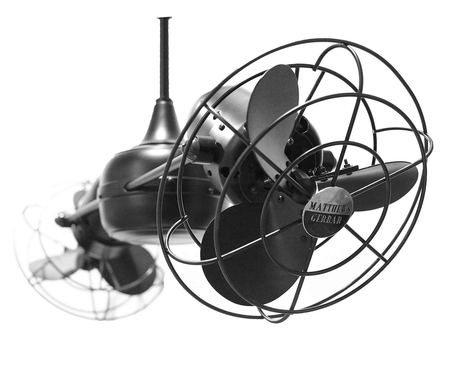 Matthews Fan Company - DD-BK-MTL - 36"Ceiling Fan - Duplo-Dinamico - Matte Black