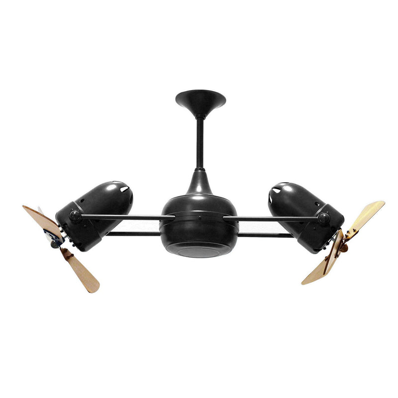 Matthews Fan Company - DD-BK-WD - 36"Ceiling Fan - Duplo-Dinamico - Matte Black