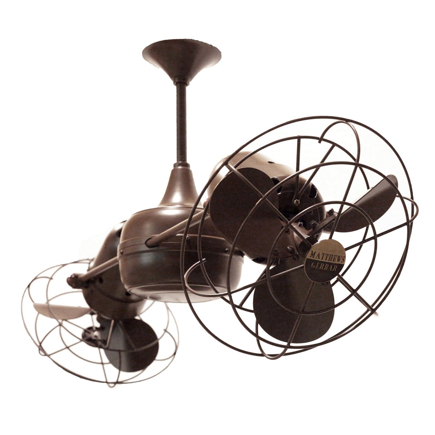 Matthews Fan Company - DD-BZZT-MTL - 36"Ceiling Fan - Duplo-Dinamico - Bronzette