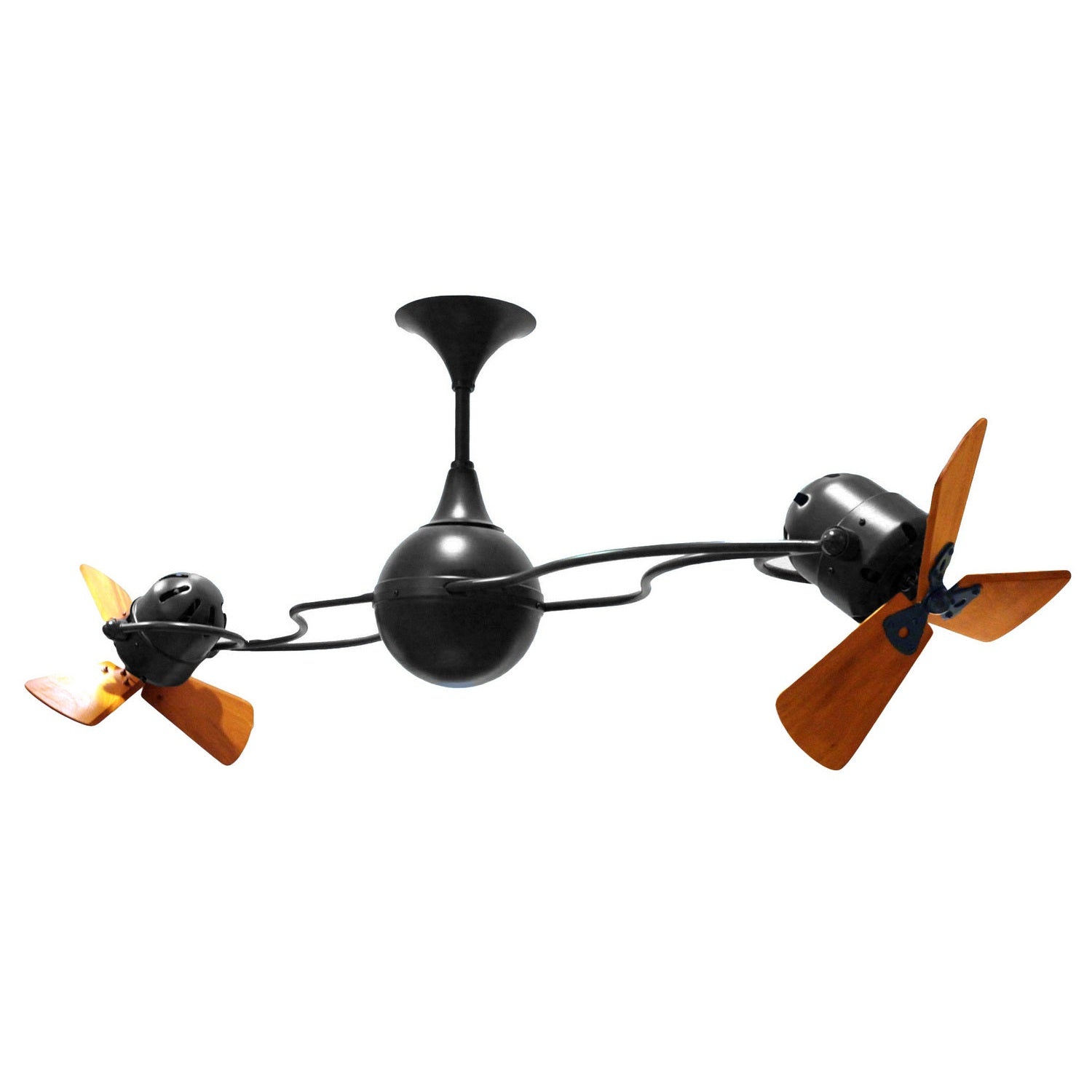 Matthews Fan Company - IV-BK-WD - 53"Ceiling Fan - Italo Ventania - Matte Black