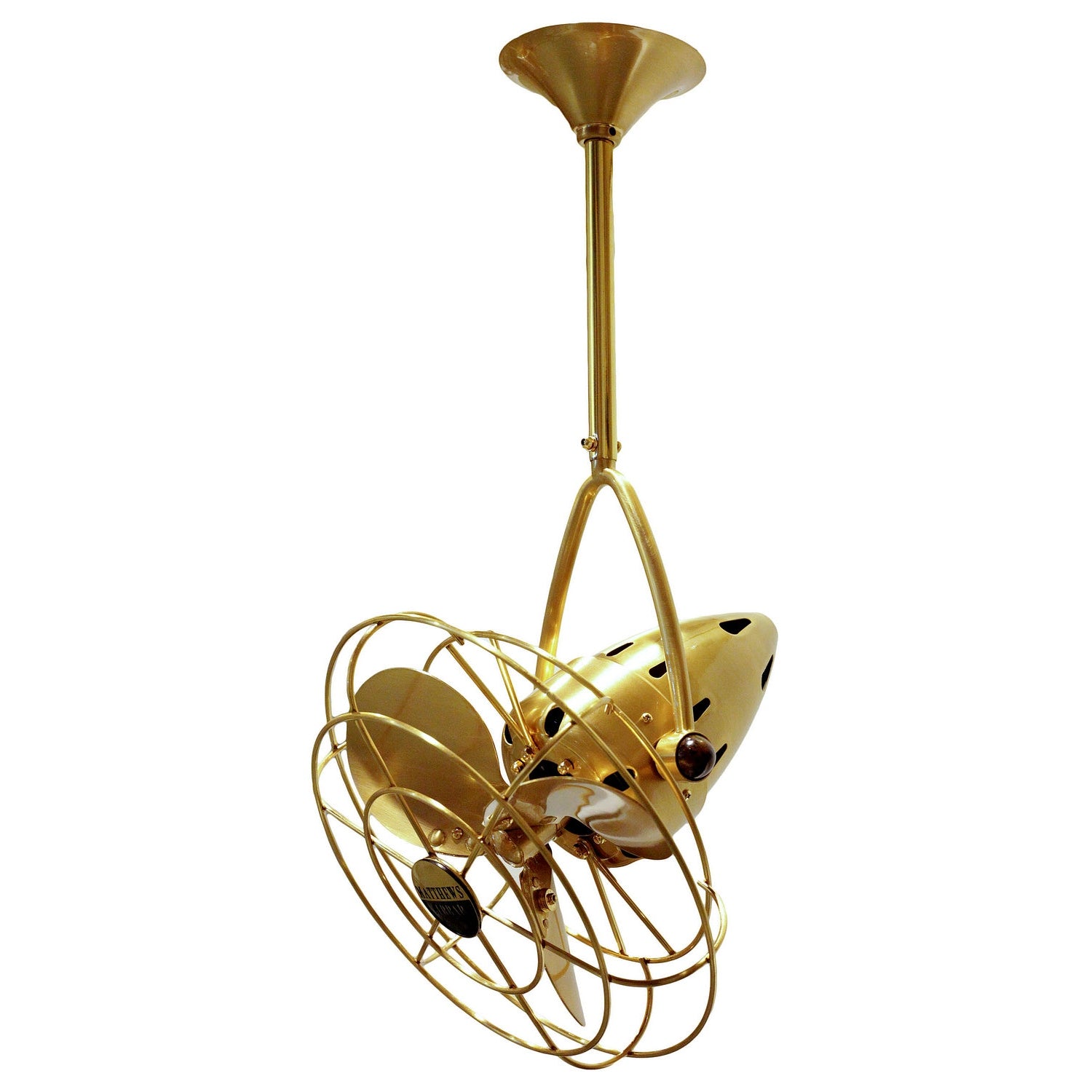 Matthews Fan Company - JD-BRBR-MTL - 16"Ceiling Fan - Jarold Direcional - Brushed Brass