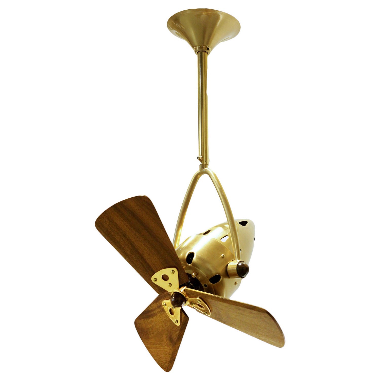 Matthews Fan Company - JD-BRBR-WD - 16"Ceiling Fan - Jarold Direcional - Brushed Brass