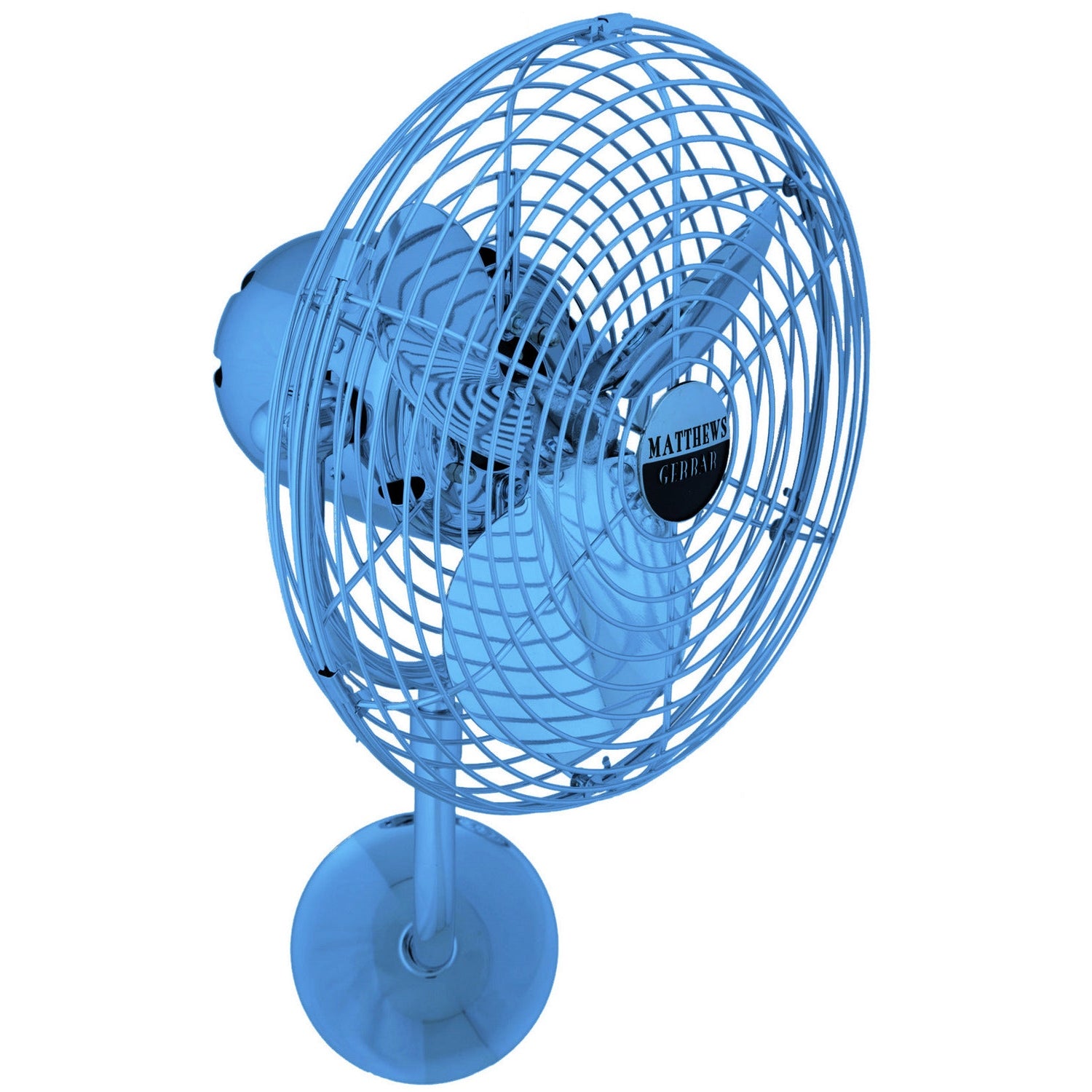 Matthews Fan Company - MP-LTBLUE-MTL - 19"Wall Fan - Michelle Parede - Agua Marinha