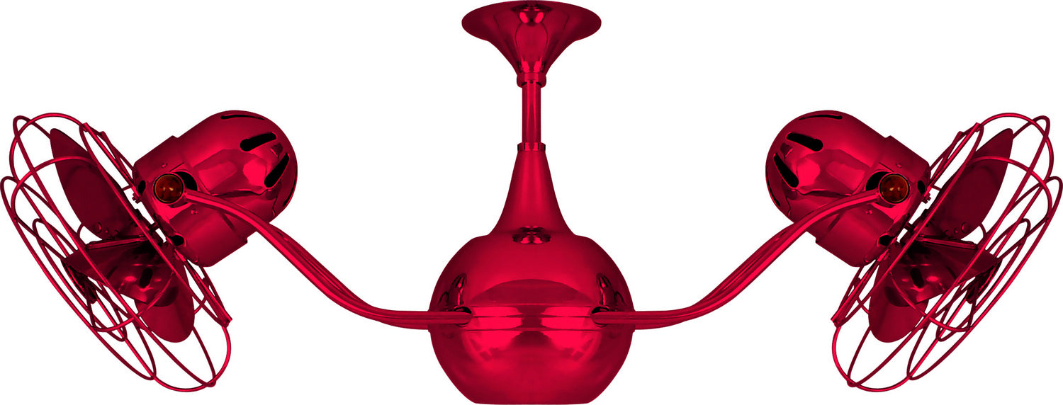 Matthews Fan Company - VB-RED-MTL - 42"Ceiling Fan - Vent-Bettina - Red