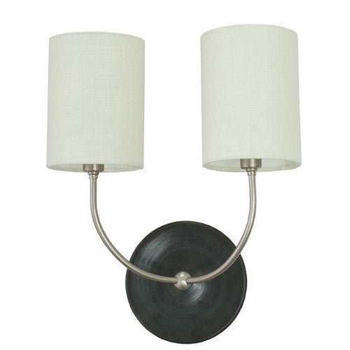 House of Troy - GS775-2-SNBM - Two Light Wall Lamp - Scatchard - Black Matte and Satin Nickel