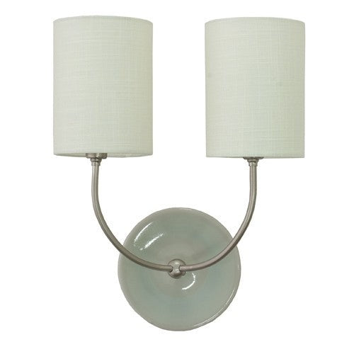 House of Troy - GS775-2-SNGG - Two Light Wall Lamp - Scatchard - Gray Gloss and Satin Nickel