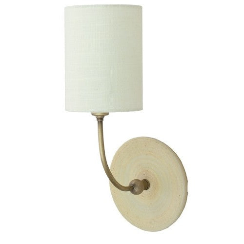 House of Troy - GS775-ABOT - One Light Wall Sconce - Scatchard - Oatmeal and Antique Brass