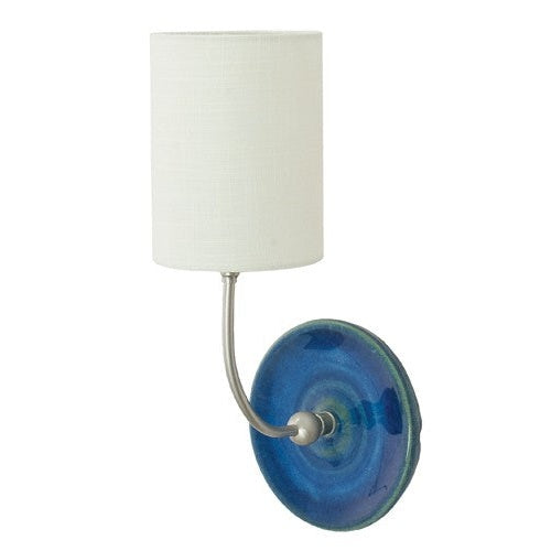 House of Troy - GS775-SNBG - One Light Wall Sconce - Scatchard - Blue Gloss and Satin Nickel
