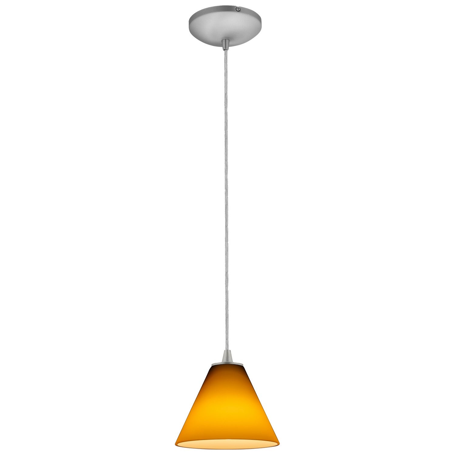 Access - 28004-1C-BS/AMB - One Light Pendant - Martini - Brushed Steel