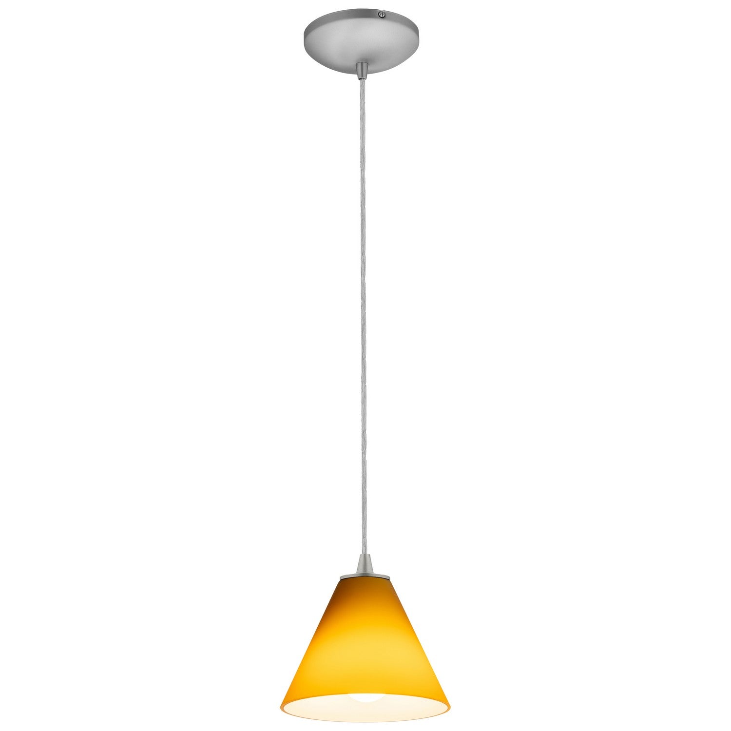 Access - 28004-1C-BS/AMB - One Light Pendant - Martini - Brushed Steel