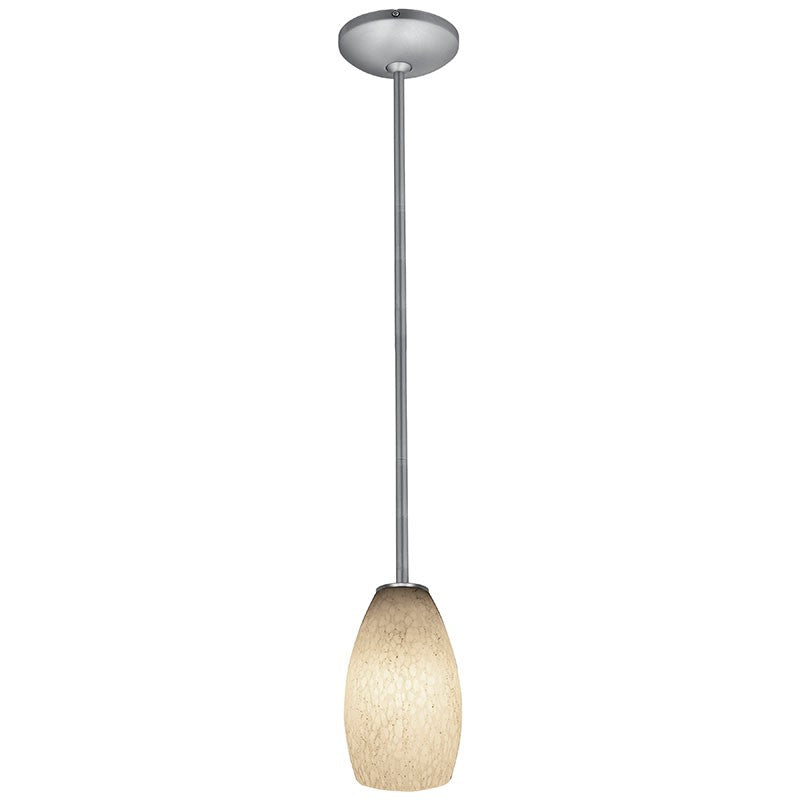 Access - 28012-1R-BS/WHST - One Light Pendant - Champagne - Brushed Steel