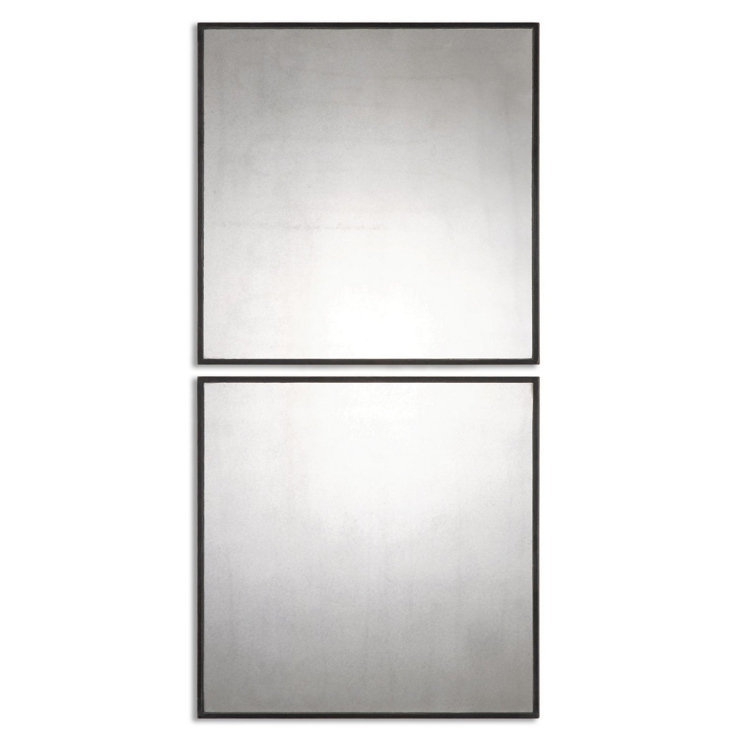 Uttermost - 13932 - Mirror, Set Of 2 - Matty Squares - Aged Black w/Red