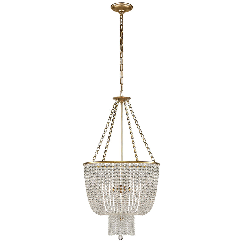 Visual Comfort Signature - ARN 5102HAB-CG - Four Light Chandelier - Jacqueline - Hand-Rubbed Antique Brass